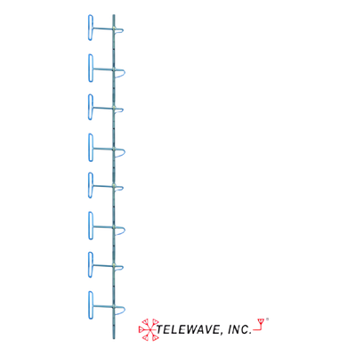 Antena Base VHF / 138-174 MHz / 8 Dipolos / 7-12 dBd / 500W / 10.33x0.91 m (33.9x3 ft)