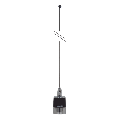 Antena Móvil VHF / Banda Baja 144-174 MHz / Ganancia 3 dB / Potencia 200 W / Longitud 124 cm (48.8 ft) / Conector NMO 3/4'