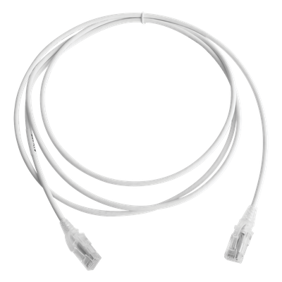 Patch Cord Cat6 UTP / 28AWG / 4.0mm / 7 Pies (2.1m) / CM-LS0H / Blanco / Bulk