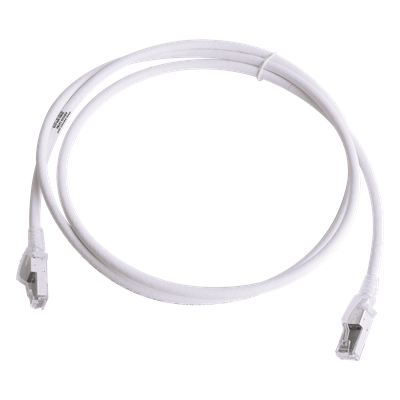 Patch Cord Cat6A S/FTP / 1.5m (5ft) / Blindado 360° / CM/LS0H / Alta Densidad / Blanco