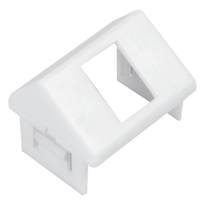 Adaptador para Placa de Pared / 1 Salida / Diseño Angulado / Color Blanco / Compatibilidad TERA y UTP MAX
