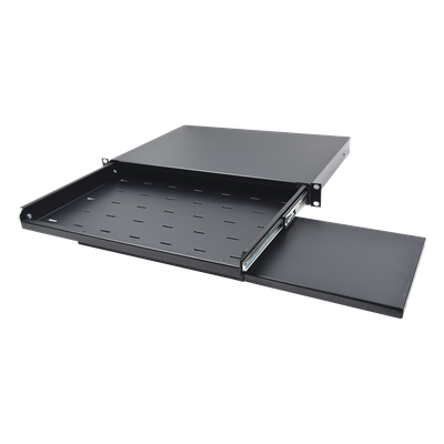 Charola Abatible para Teclado y Ratón / Rack 19" / 1U / Superficie Antideslizante / Instalación Rápida