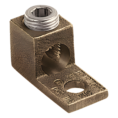 Terminal Tipo Lengüeta Recta / Cobre / Cal. 8 a 1/0 AWG / Orificio 5/16" (7.9 mm) / Barril Único / UL Listed y CSA