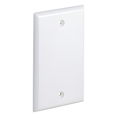 Placa de Pared Ciega / Vertical Plano / 70 x 115 mm (2.75" x 4.52") / UL 94V-0 / Blanco
