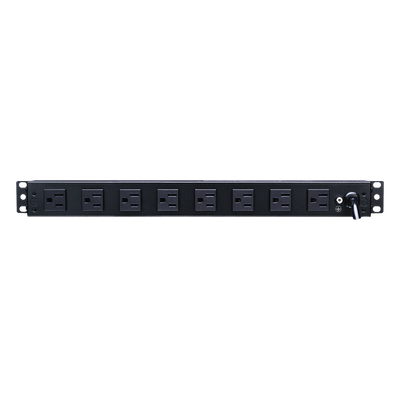 PDU Básico Rack / 10 Salidas NEMA 5-15R / 15 Amp / 120 Vca / 1U / Cable 4.5 m (14.8 ft)