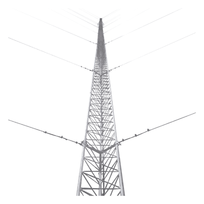 Kit Torre Arriostrada de Techo / 30 m (98.4 ft) / 10 Tramos / Galvanizado Inmersión en Caliente / Resistencia Viento 200 km/h / Carga Axial 200 kg