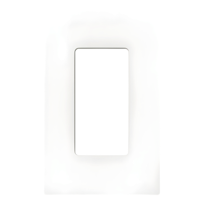 Placa de Pared Screwless / 1 Espacio (1 Gang) / Acabado Satinado Snow / Perfil Delgado 0.30 in (7.6 mm) / Apertura Estilo Designer