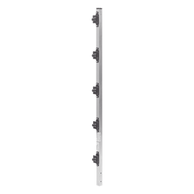 Poste de Paso para Cerca Electrificada / Aluminio PTR 1 m (3.28 ft) / Perfil Cuadrado 1" / 5 Aisladores Incluidos