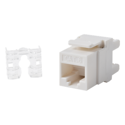 Módulo Jack Keystone / Cat6 / UTP / Terminación 110 / Ángulo 180° / 1 Puerto / Color Blanco