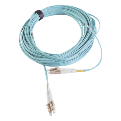 Jumper de Fibra Óptica / Multimodo OM3 50/125 µm / LC-LC Duplex UPC / OFNR Aqua / 7 m (22.97 ft)