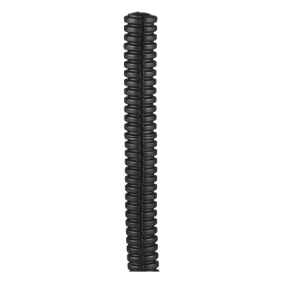 Tubo Corrugado Abierto / Polietileno Negro / Diámetro Interno 7 mm / Longitud 30.5 m (100 ft) / Rango -40 a 50°C / UL 94 HB / RoHS