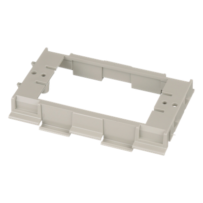 Soporte para Faceplates en Canaleta / Diseño de Dos Caras / PVC Rígido / UL94 V-0 / 69.6 x 15.24 x 110.7 mm / TIA/EIA y NEC Artículo 388