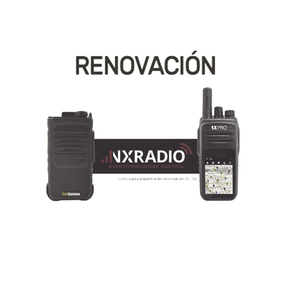 Renovación de Licencia / Anual / Radios Android NXRADIO / Compatible NXPoC130, TE320, RG360, RG750, M5, M6L
