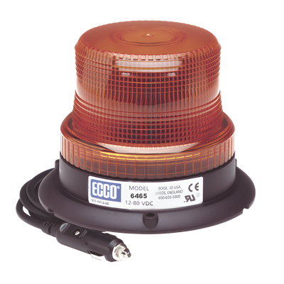 Mini Burbuja LED / Ámbar / Montaje Magnético / 12-80 VCC / 5.6" Diámetro / SAE J845 Clase III / -30°C a 50°C