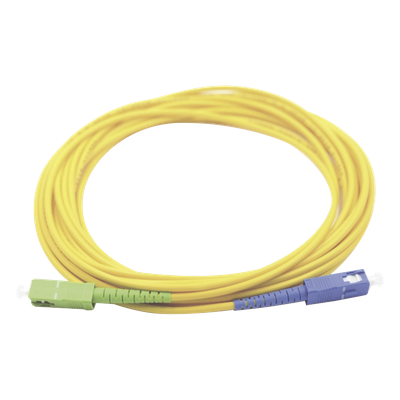 Jumper de Fibra Óptica / Monomodo OS1/OS2 / SC/UPC a SC/APC / Simplex / 1 m (3.28 ft) / PVC Amarillo