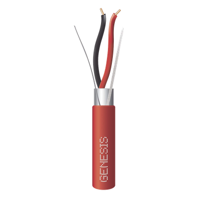 Cable FPLR para Alarmas de Incendio / 2x18 AWG / Blindado / 305 m (1000 ft) / Rojo / -20°C a 75°C