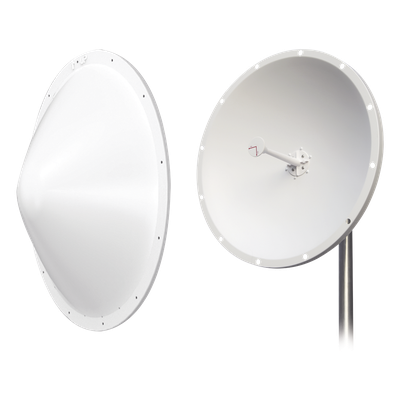 Kit de Antena y Radomo / 28 dBi / 4.9 a 6.5 GHz / N-Macho / Alcance 15 km / Cables RF Incluidos