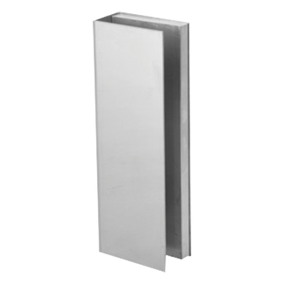 Bracket de Montaje Tipo U / Puertas de Vidrio 3/4" (19.1 mm) / Chapas Magnéticas 600 a 1200 lbs / Ajuste por Opresores / Aluminio Anodizado
