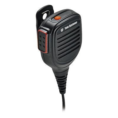 Micrófono Bocina IP / Clip Giratorio 360° / Cable Kevlar 30 lbs / IP67 / Cable Retráctil 390 mm a 1500 mm / Sensibilidad -42 dB