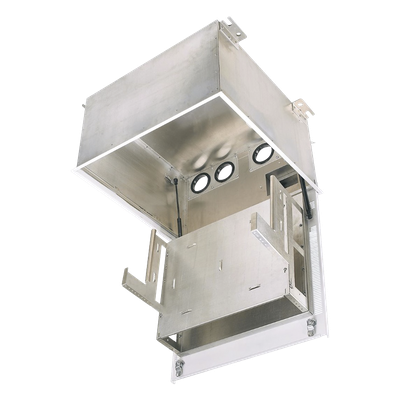 Gabinete de Techo / 8 UR / Equipo Pasivo / UL2043 Plenum / Acceso Frontal / 19" Dos Niveles / 2.4 ft (0.7 m) Profundidad Estándar