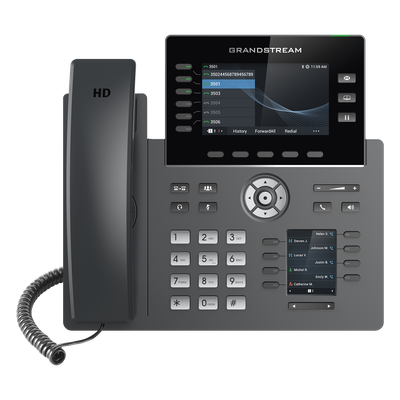Teléfono IP / 6 Líneas SIP / Wi-Fi 5 Dual Band / Bluetooth 5.0 / Pantalla 4.3" / 48 Teclas MPK / PoE / Audio HD Opus