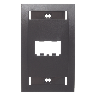 Placa de Pared Vertical / 2 Puertos Mini-Com / Con Espacio para Etiquetas / 2.75 x 4.5 pulgadas / Negro