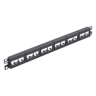 Panel de Parcheo Modular / Plano / Sin Blindaje / 24 Puertos / 1UR / 19" / CRS