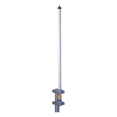 Antena Base de Fibra de Vidrio / 380-400 MHz / 9 dB Ganancia / 600 W Potencia Máxima / Resistencia Viento 241 km/h (149.7 mph) / Seguridad Pública