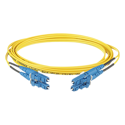 Jumper de Fibra Óptica / Monomodo OS2 9/125 / LC-LC Dúplex / OFNR Riser / 3 m (9.84 ft) / Amarillo
