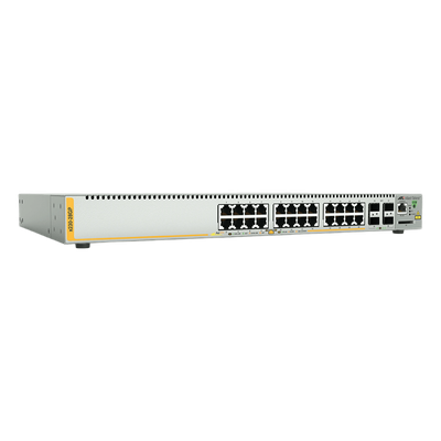 Switch PoE+ Administrable / 24 Puertos Gigabit / 4 SFP / Capa 3 / 370 W / 41.7 Mpps