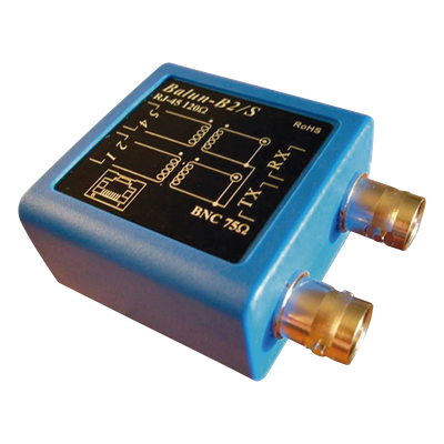 Balun E1 / Adaptador BNC 75Ω a RJ45 120Ω / 2048 kbps / ITU G.703 / Sin alimentación