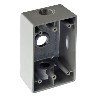 Caja Condulet / 3 Bocas 1/2" (12.7 mm) / Aluminio Diecast / Intemperie / Volumen 300.1 cm³ / NPT