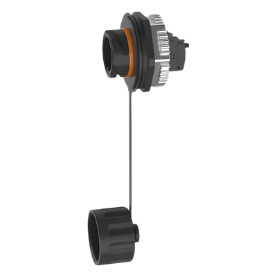 Conector Industrial RJ45 / Categoría 6A / IP67 / 8 Posiciones / Tapa Protectora / 50 μin Oro / 24 AWG