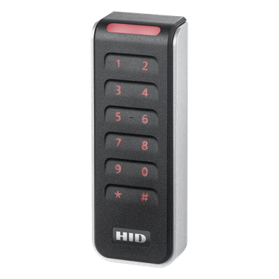 Lector de Control de Acceso / Multitecnología SEOS / Teclado Capacitivo 2x6 / NFC-BLE / Wiegand y OSDP / Montaje en Mullion