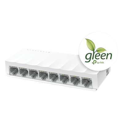 Switch no administrado / 8 puertos 10/100Mbps / Fanless / 4.9 x 1.9 x 0.9 in