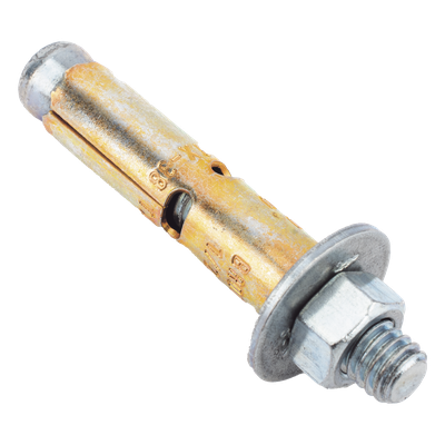 Taquete de Expansión / Cuerda 3/8" (10 mm) / Largo 3" (76 mm) / Carga a Tensión 700 kg / Carga Cortante 490 kg / Broca 1/2" (13 mm)