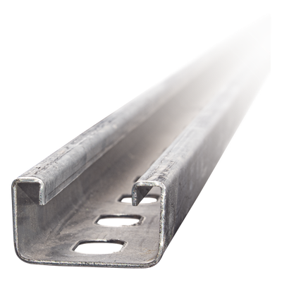 Canal Perforado / 4 x 2 cm / Calibre 16 / Acero Pregalvanizado / 3 m (9.8 ft) / Costillas de Refuerzo