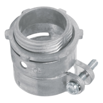 Conector Recto para Tubo Flexible / 3/4" (19 mm) / Diámetro 32 mm / Longitud 36 mm / Acabado Bruñido Brillante / NEMA FB-1 / UL 514B