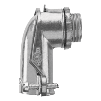 Conector Curvo para Tubo Flexible / 3/8" (10 mm) / Diámetro 30 mm / Largo 46 mm / Acabado Resistente a Corrosión