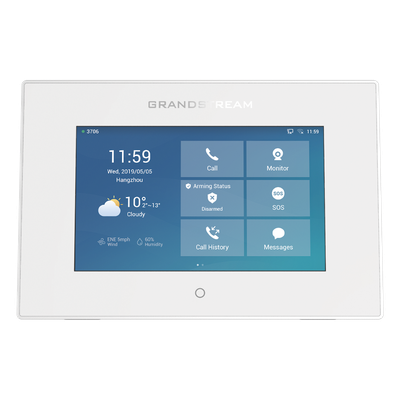 Intercom y Panel de Control de Acceso SIP / Pantalla Táctil 7" 1024x600 / Wi-Fi Dual Band / Audio HD Full-Duplex / PoE / 4 Entradas de Alarma