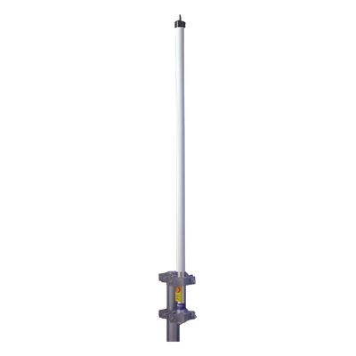Antena Base UHF / 406-430 MHz / Fibra de Vidrio / 10 dB Ganancia / Resistencia Viento 257 km/h (160 mph) / 700W / Serie HX Climas Extremos