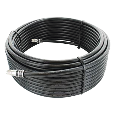 Jumper Coaxial / 75 Ohm / 22.86 m (75 pies) / Blindaje 90 dB / Conector F Macho / RG11 Equivalente LMR400-75
