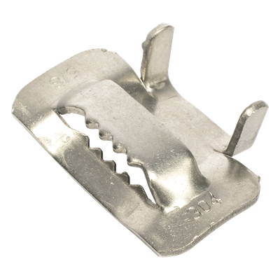 Hebilla de Acero Inoxidable / Tipo T / 5/8" / 100 Piezas / Compatible ADSS y Mini-ADSS