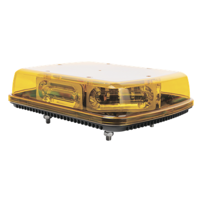 Mini Barra de Señalización / 18 LEDs Ámbar / Hyperlux / 25 Patrones de Destello / 12 VCC / -40°C a 55°C (-40°F a 131°F)