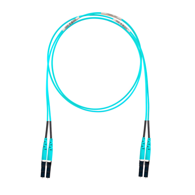 Jumper de Fibra Óptica / OM4 50/125 / LC-LC Dúplex / LSZH / 3 m (9.84 pies) / Aqua