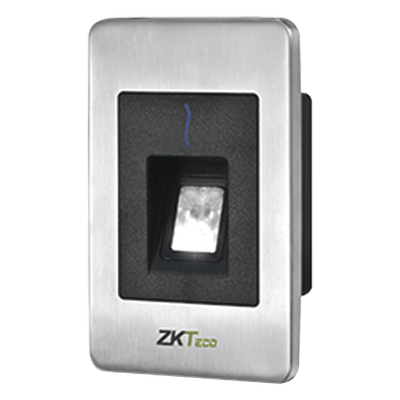 Lector Esclavo de Huella y Proximidad / RS-485 / IP65 / Acero Inoxidable / -10°C a 45°C / 125 kHz RFID / 4.76 x 3.04 x 1.50 in