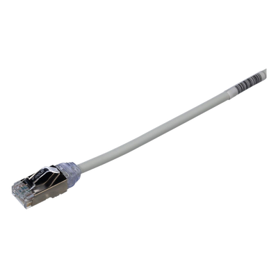 Patch Cord Cat6A / 28 AWG / S/FTP Blindado / CM/LS0H / 1 Metro (3.28 Pies) / Gris