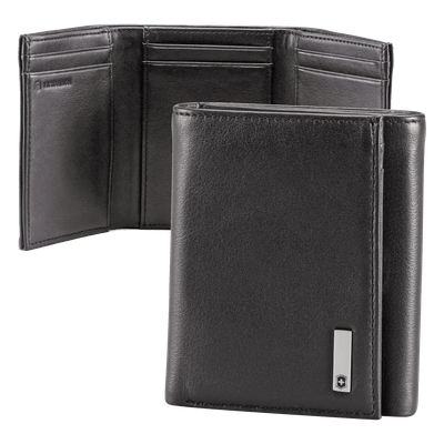 Cartera de Piel / Triple Pliegue / 6 Tarjetas / Divisor de Billetes / 9x10x3 cm / 0.1 kg