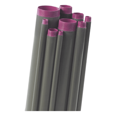 Tubo Conduit Rígido de Aluminio / Recubrimiento PVC 40 mils / Rosca Uretano Púrpura 2 mils / 1/2" (12.7 mm) / Longitud 3.05 m (10 ft) / Aleación 6063-T5