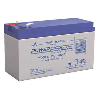 Batería de Respaldo AGM/VRLA / 12V / 8 Ah / Terminales F1 / Vida Útil 5 Años / Reconocimiento UL